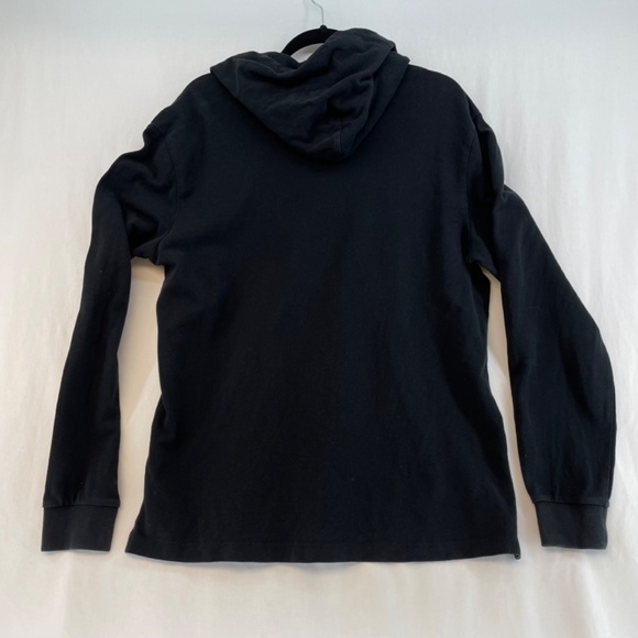 Vintage Polo Ralph Lauren Hooded Jersey Knit Long Sleeve Black Men’s Size Large - Picture 6 of 11